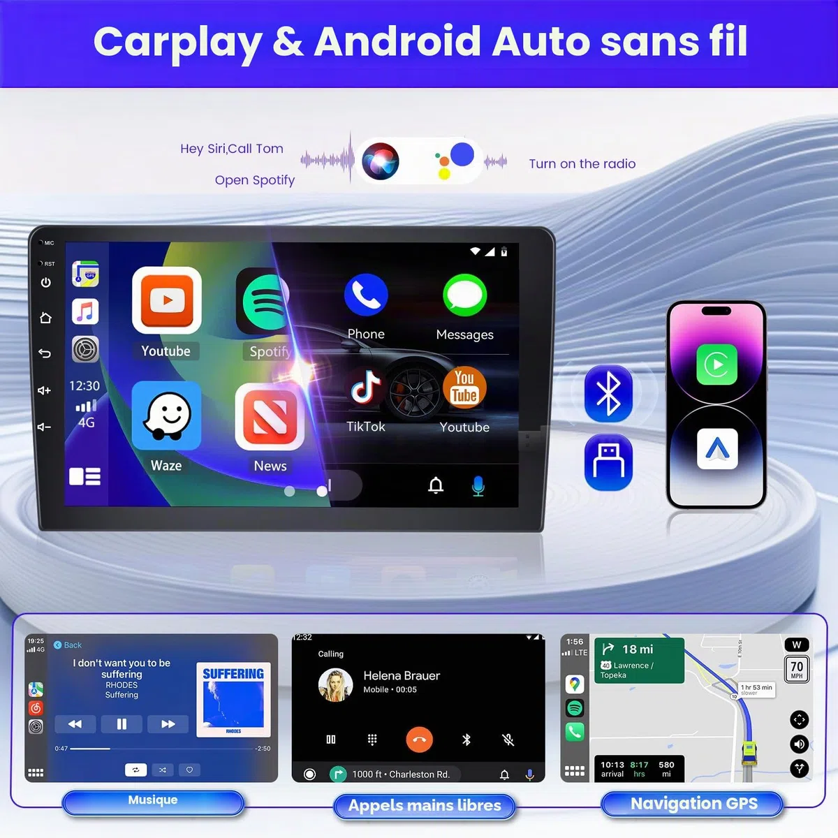 Inefala 2G+64G 9'' Android 15 Radio pour Renault Clio 3 2006-2012