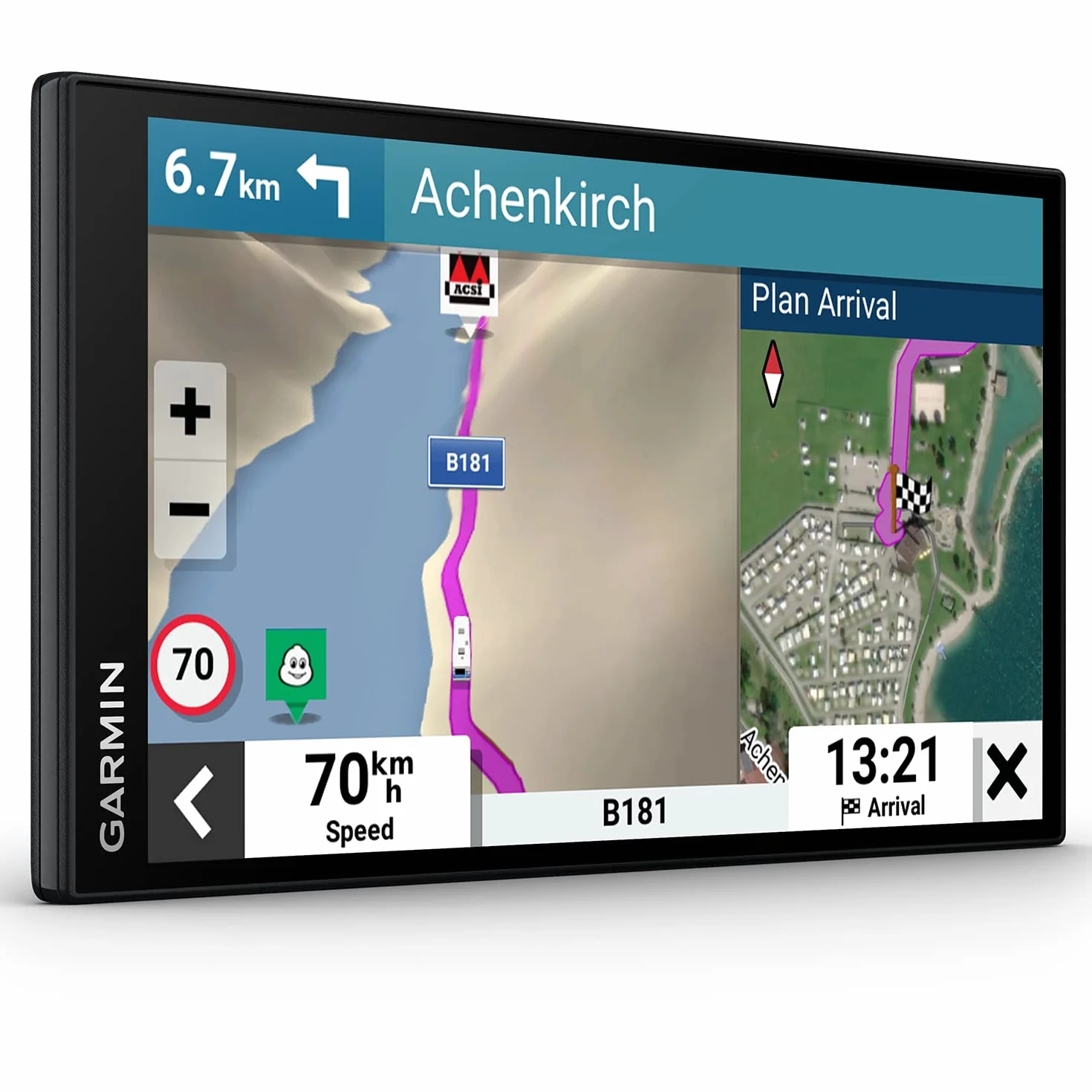 Garmin Camper 795, EU MT-D - GPS pour Camping-Cars et caravanes, 010-02747-10, Noir & 010-11917-00 Housse pour Appareil GPS 7" Noir