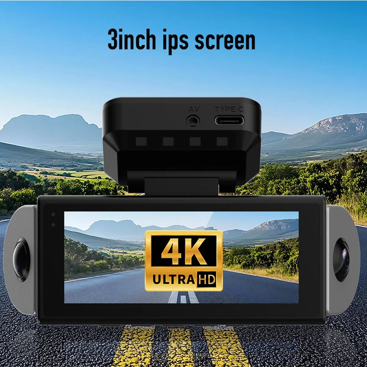 Annadue Caméra de Tableau de Bord 4K Avant et Arrière avec écran de 3,39