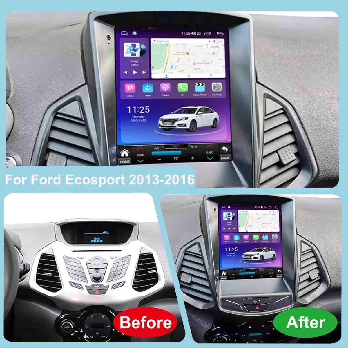 Android 15 Autoradio,pour Ford Ecosport 2013-2016.