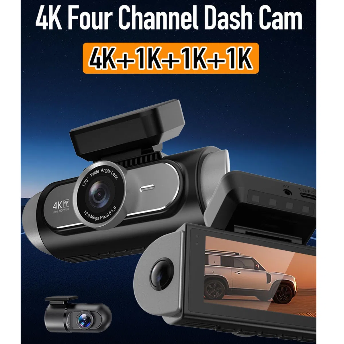 Annadue Caméra de Tableau de Bord 4K Avant et Arrière avec écran de 3,39