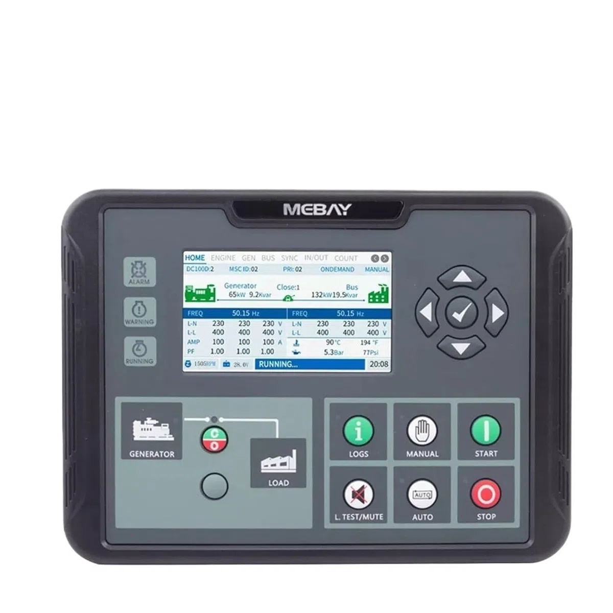 Contrôleur parallèle de Groupe électrogène DC102D DC100D, Module de Commande de Moteur LCD, Interface de Communication RS485 Can, pièces de générateur(DC102D)
