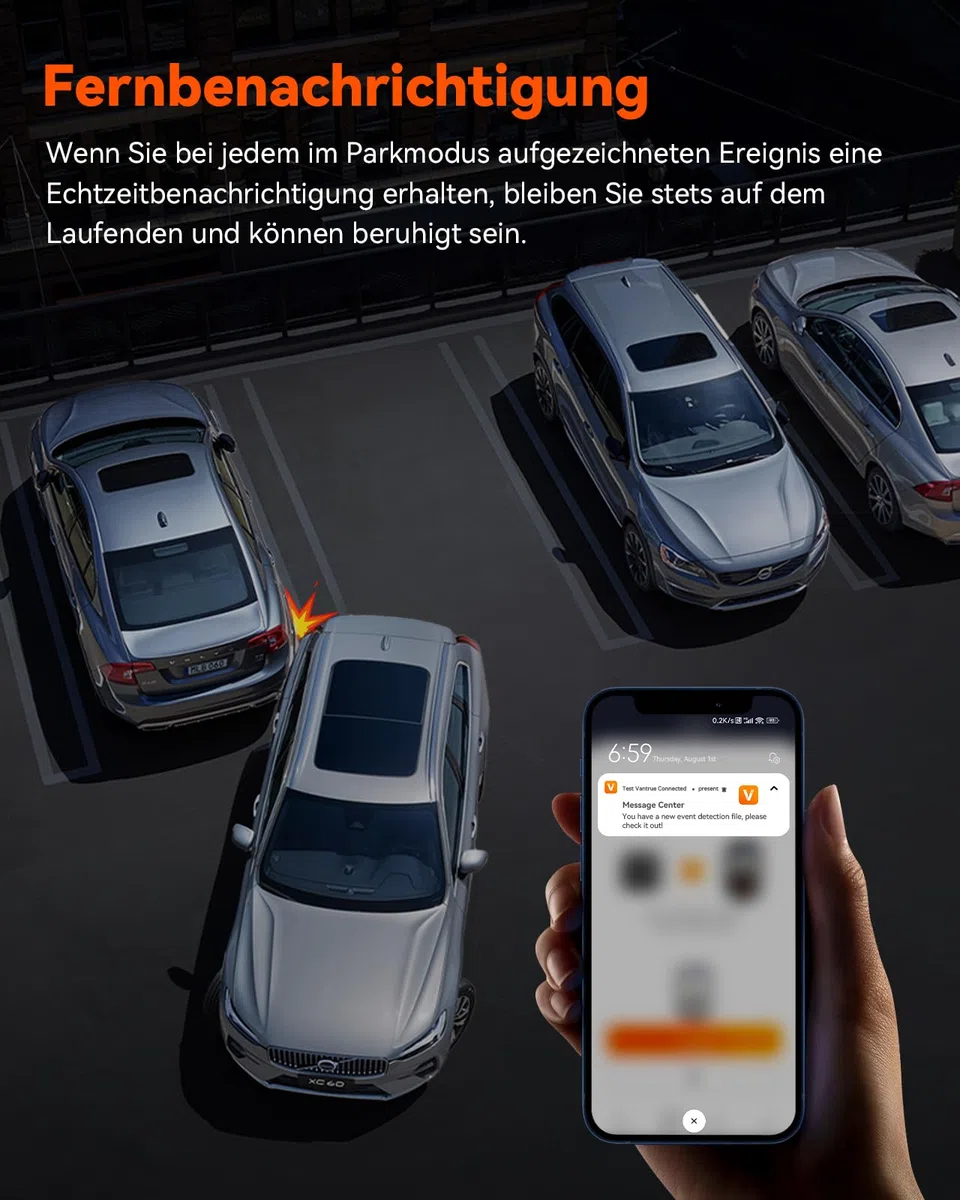 VANTRUE Module LTE avec Carte SIM pour Dashcam E360, S1 Pro, N2X, Vue en Direct à Distance, Geofencing et alertes, Notification d'incident, Suivi de véhicule, Activation à Distance, Stockage Cloud 2G