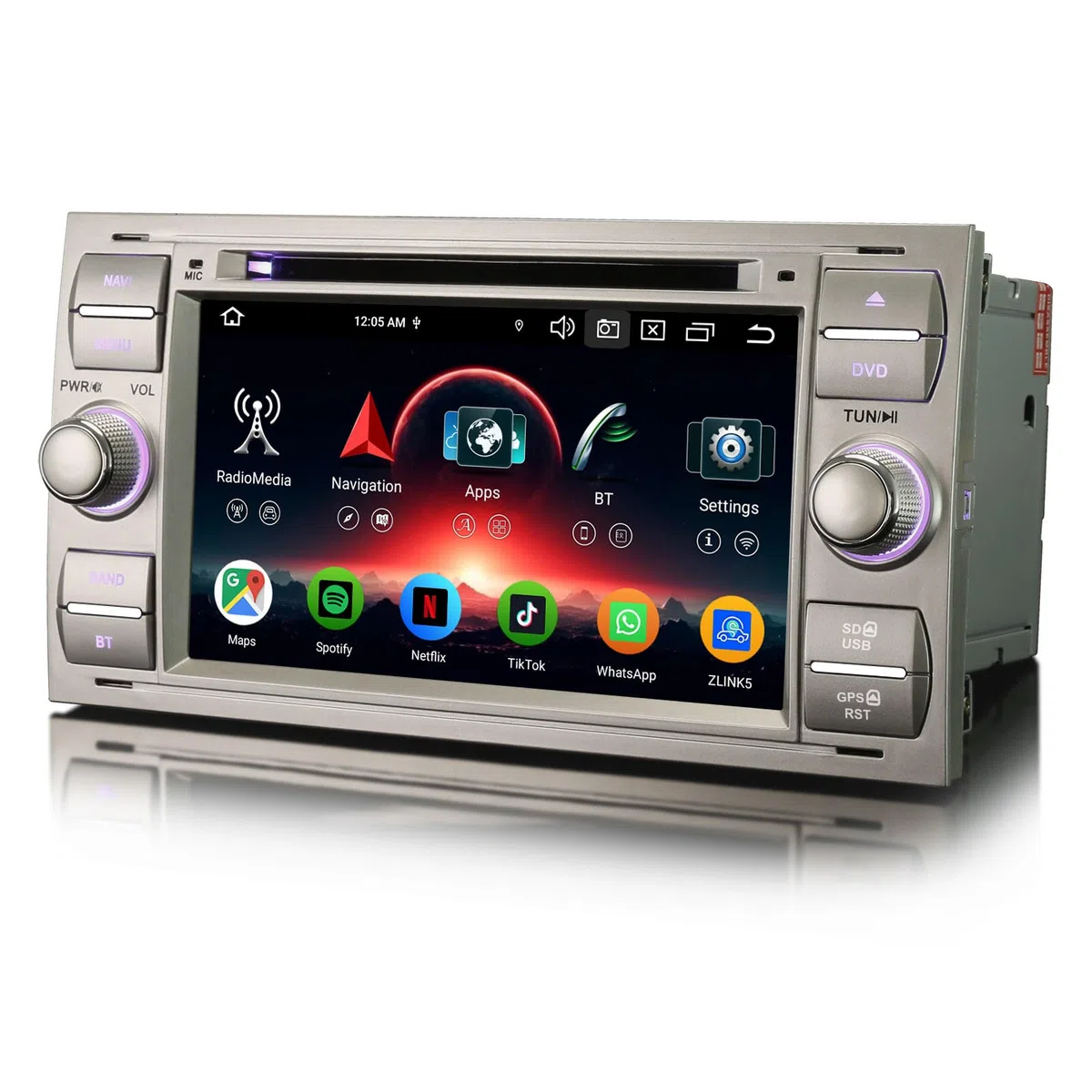 Erisin Android 16 Autoradio CarPlay pour Ford Focus C-Max S-Max Galaxy Kuga