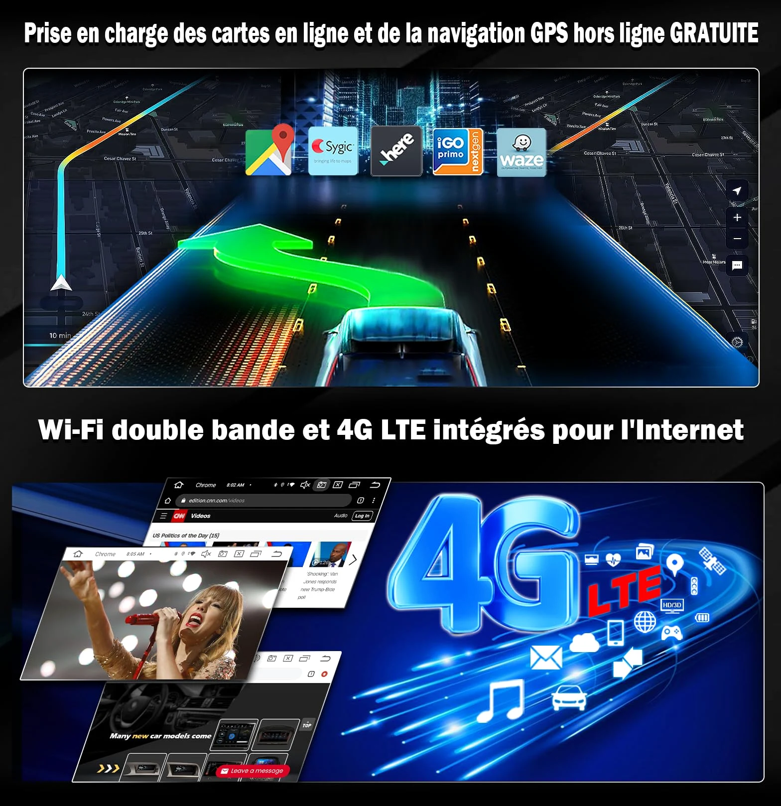 Erisin Android 16 Autoradio CarPlay pour Ford Focus C-Max S-Max Galaxy Kuga