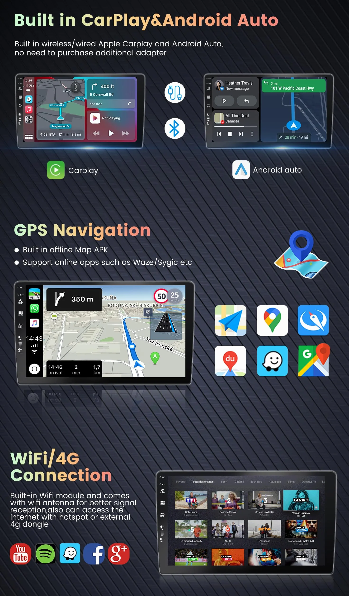 Kec 10.1" [6G+128G] Android 16 Autoradio pour Renault Clio 4 Zoe 2013-2019 avec sans Fil Carplay Android Auto | DSP | Mirror Link | 8-Core IPS Écran Tactile Bluetooth 5.0 GPS Navi WiFi FM