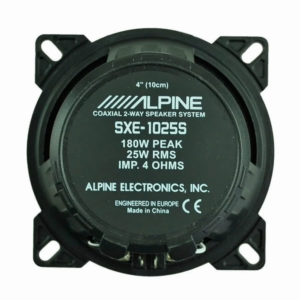 Kit 6 Enceintes Boîtiers ALPINE SXE-1750S + SXE-1025S pour Fiat Punto (188) / Grande Punto (199)/EVO avec 2 supports avant, 2 supports arrière et 4 connecteurs
