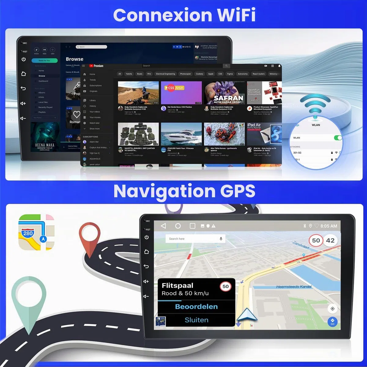 Inefala 2G+64G 10.1'' Android 15 Radio pour BMW X1 E84 2009-2016