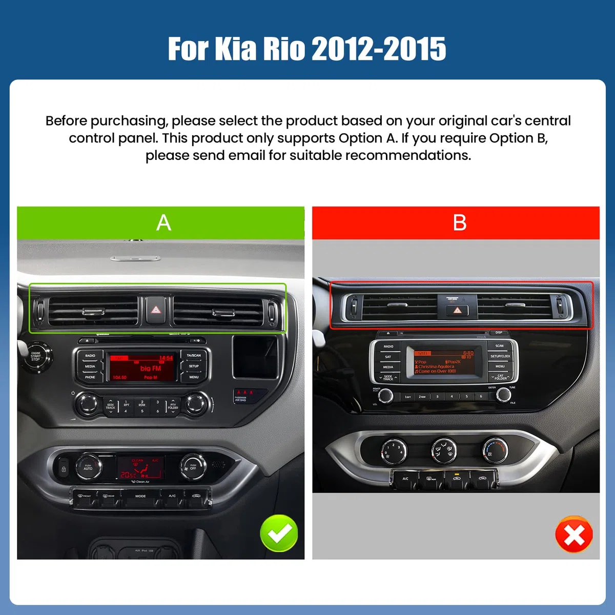 OiLiehu 4G+128G Android 15 Autoradio pour Kia Rio 2012-2015 avec CarPlay Android Auto sans Fil, 9“ INCELL Écran Tactile Radio avec GPS WiFi Lien Miroir Bluetooth FM/RDS EQ SWC Caméra Arrière