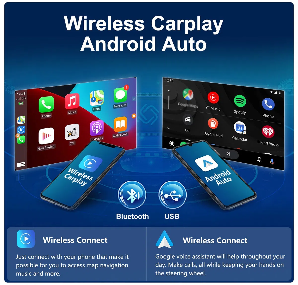 [6GB+128GB] Autoradio 8 Core Android 15 pour Hyundai I30 2006-2011 CarPlay sans Fil/Android Auto/DSP -Caméra+MIC- 10 Pouces IPS 2 Din - RDS BT Dab SWC