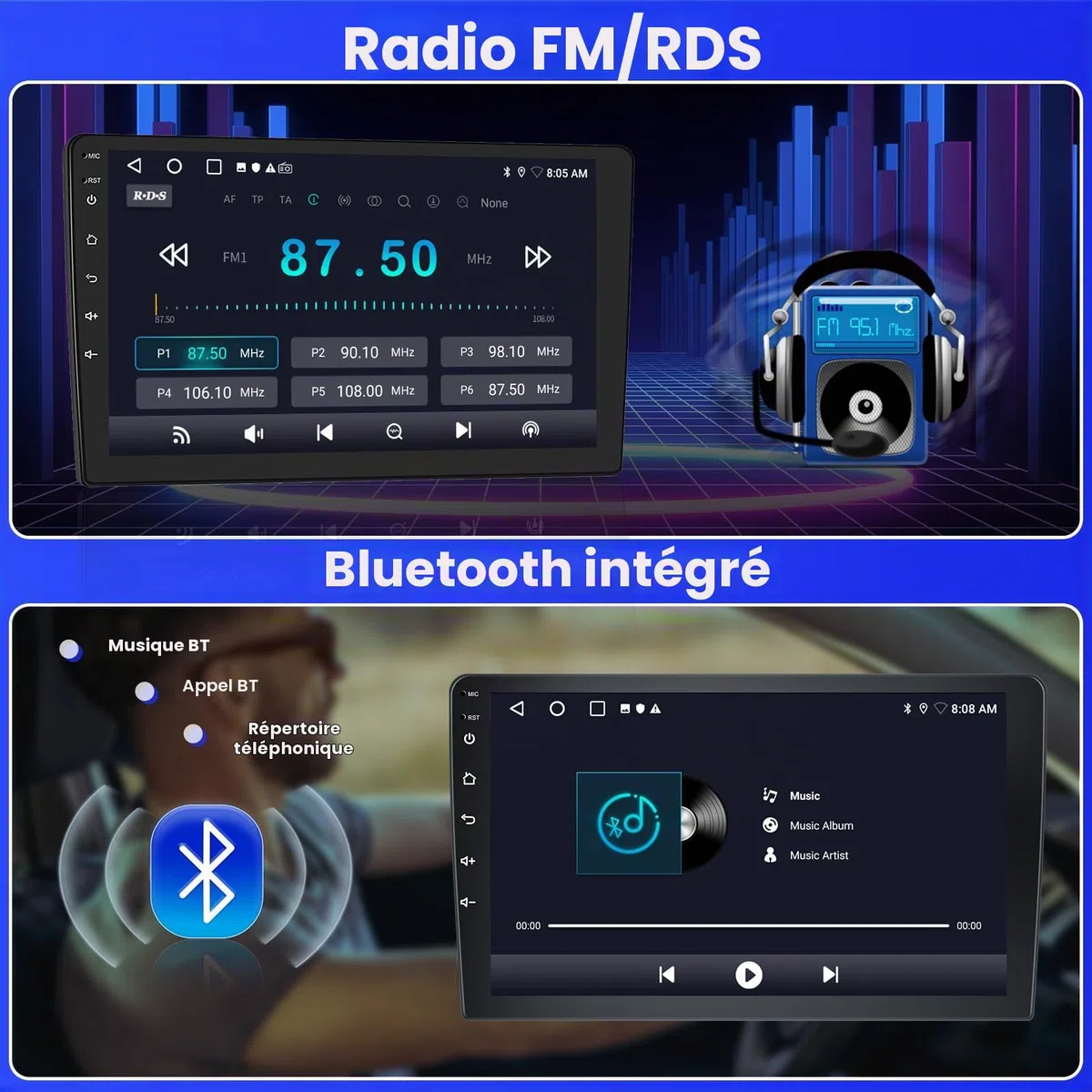 Inefala 2G+64G 10.1'' Android 15 Radio pour BMW X1 E84 2009-2016
