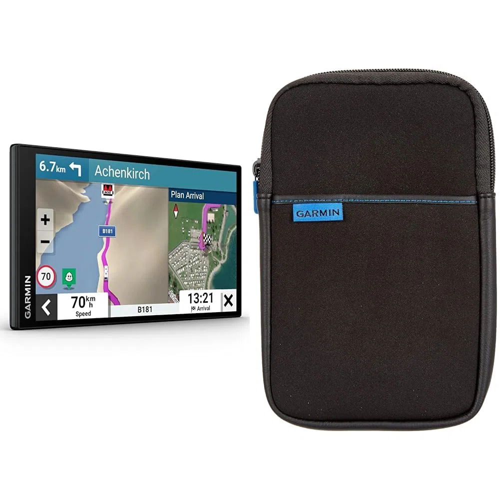 Garmin Camper 795, EU MT-D - GPS pour Camping-Cars et caravanes, 010-02747-10, Noir & 010-11917-00 Housse pour Appareil GPS 7" Noir