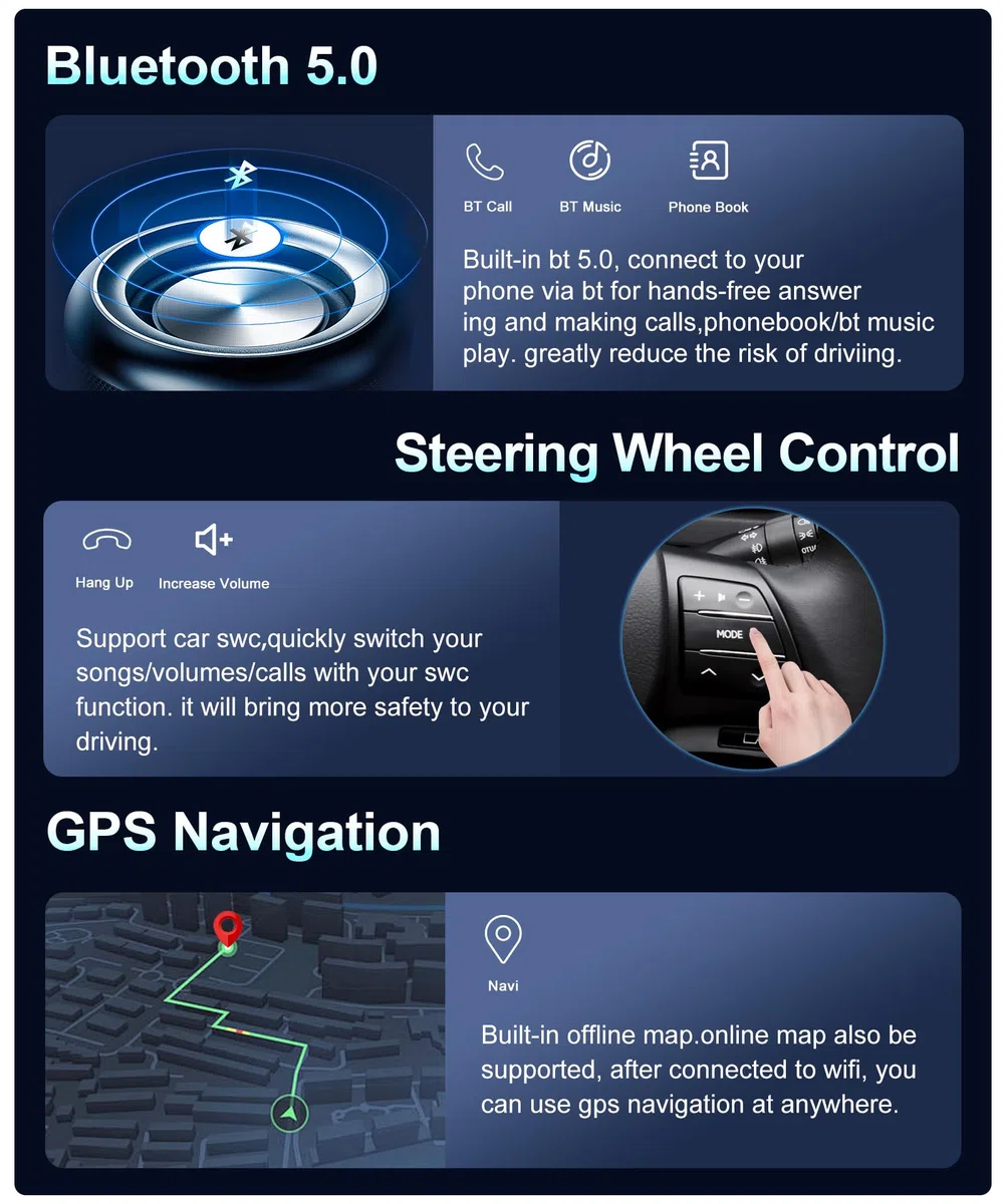 [6GB+128GB] Autoradio 8 Core Android 15 pour Hyundai I30 2006-2011 CarPlay sans Fil/Android Auto/DSP -Caméra+MIC- 10 Pouces IPS 2 Din - RDS BT Dab SWC