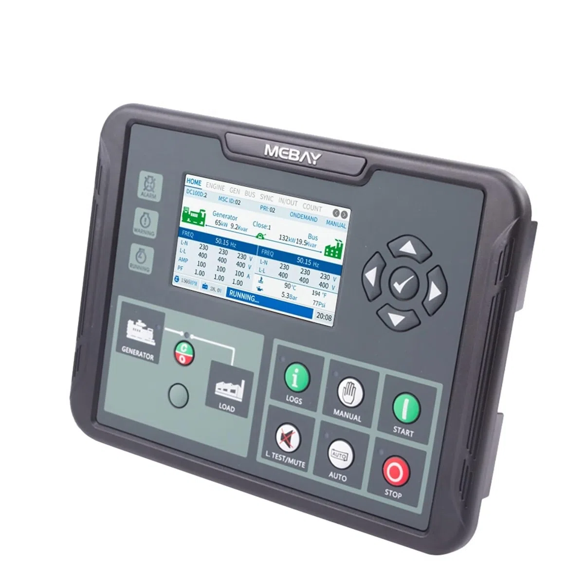 Contrôleur parallèle de Groupe électrogène DC102D DC100D, Module de Commande de Moteur LCD, Interface de Communication RS485 Can, pièces de générateur(DC102D)
