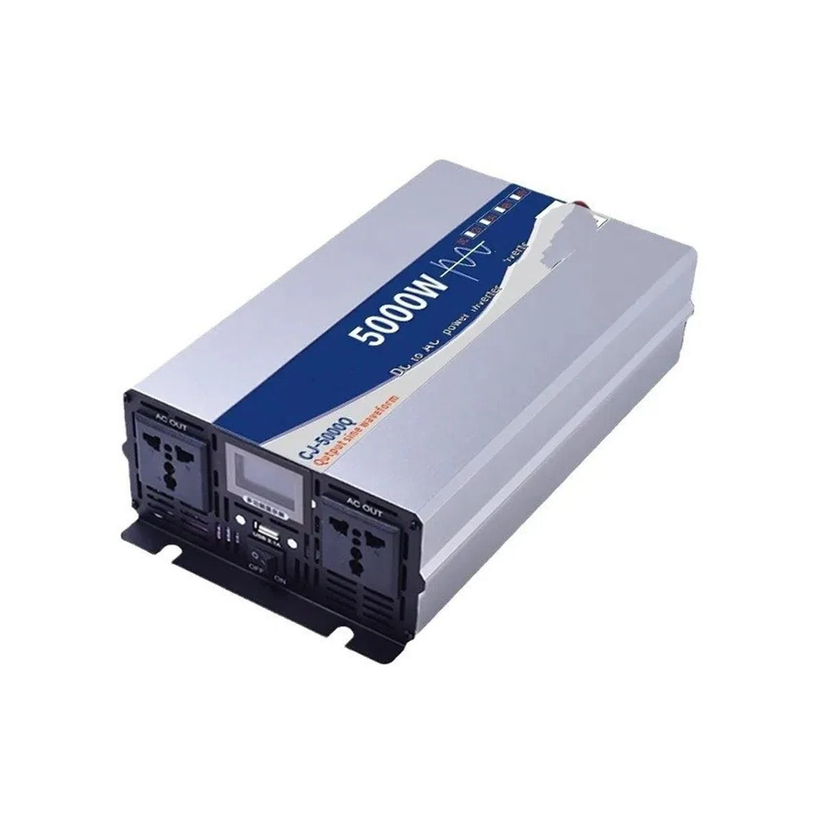 Onduleur Voiture pour Onduleurs Solaires À Onde Sinusoïdale Voiture avec Affichage LED USB, DC 12V 24V 48V 60V 72V AC 110V 220V 3000W 4000W 5000W Convertisseur
