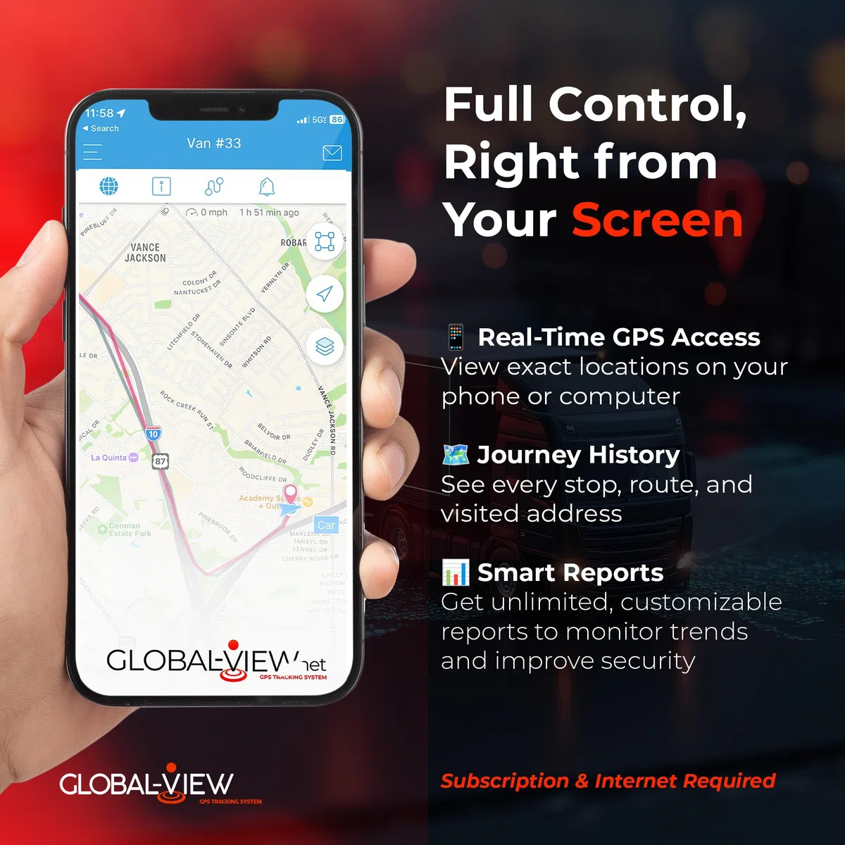 Tracker GPS magnétique caché (USA Tech) - Jusqu'à 6 mois de batterie, suivi en temps réel, alertes de géofence et de vitesse, abonnement requis