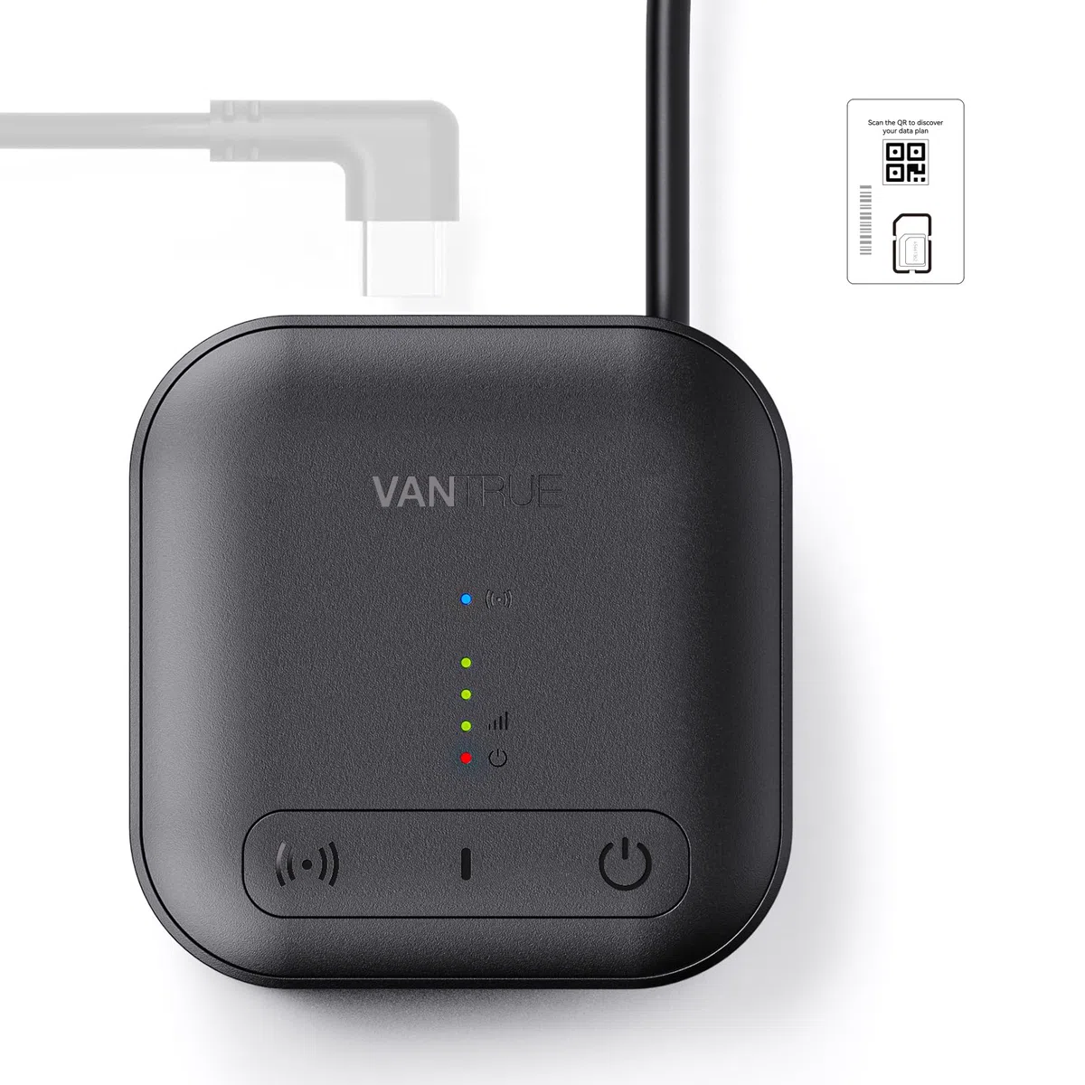VANTRUE Module LTE avec Carte SIM pour Dashcam E360, S1 Pro, N2X, Vue en Direct à Distance, Geofencing et alertes, Notification d'incident, Suivi de véhicule, Activation à Distance, Stockage Cloud 2G