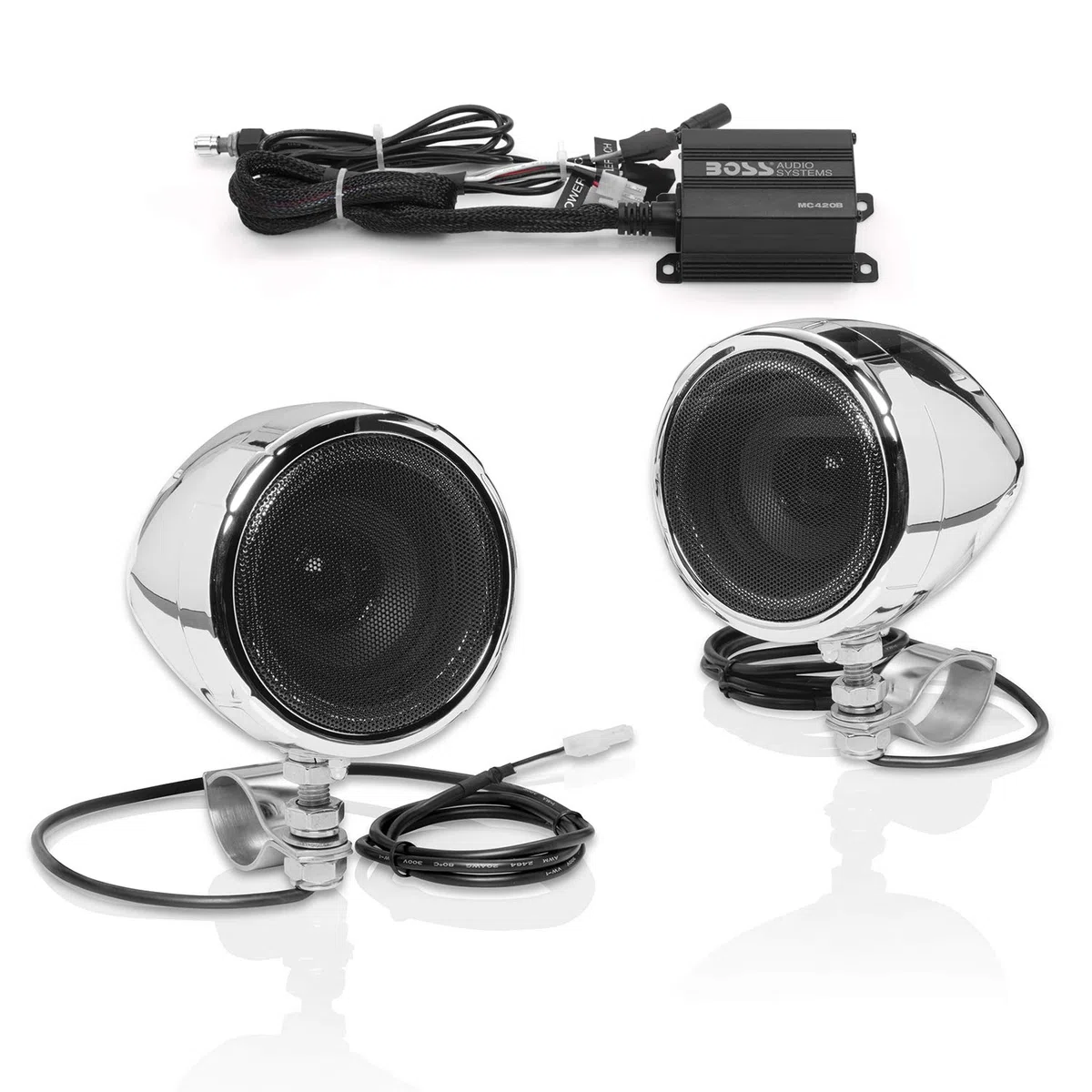 Boss Audio Systems MC420B Rond 2-voies 600W enceinte de voiture - Enceintes de voiture (2-voies, 600 W, 80 - 15000 Hz, 0,01%, 85 dB)
