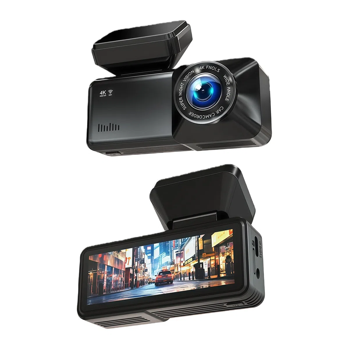 Caméra de sécurité pour véhicule avec objectif 4K 1080p et carte mémoire 32/64 Go pour caméra embarquée avant et arrière
