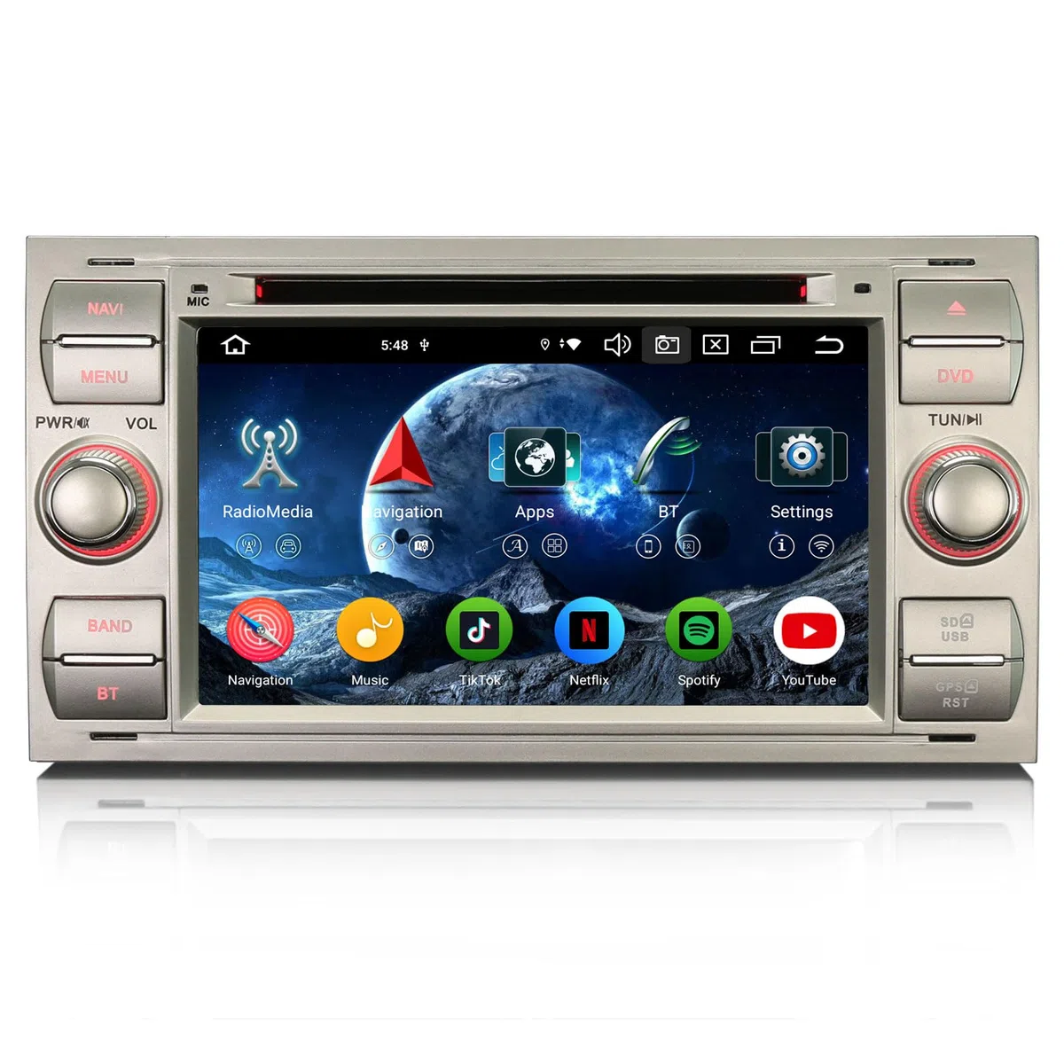 Erisin Android 16 Autoradio CarPlay pour Ford Focus C-Max S-Max Galaxy Kuga