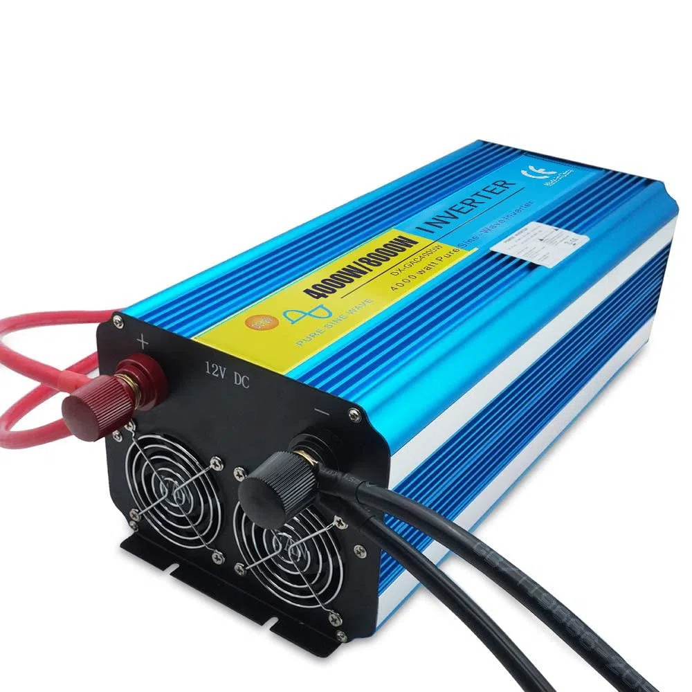 Convertisseur Pur Sinus 2000W-DC 12V à AC 220V/230V Onduleur-2 Prise EU de Courant Alternatif et 1 Port USB. Puissance de Pointe 8000W transformateur de Tension Voiture Power Inverter