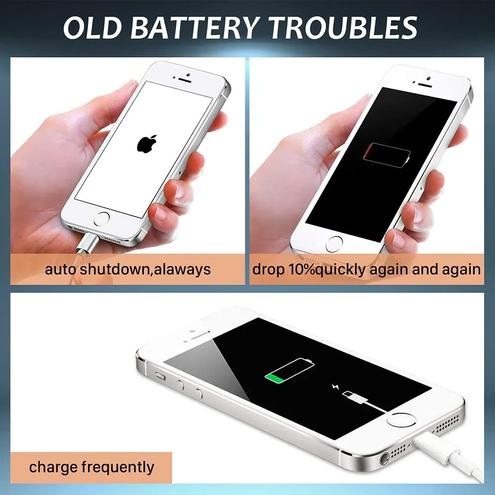 [5500mAh] Batterie pour iPhone SE 2016, Haute capacité Remplacement de Batterie pour iPhone SE 1ère Génération modèles A1662 A1723 A1724 avec kit d'outils
